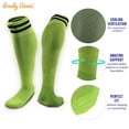 thumbnail image 2 of Lovely Annie Girls' 1 Pair Knee High Sports Socks for Baseball/Soccer/Lacrosse 003 XXS(Green), 2 of 5