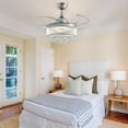 thumbnail image 3 of HOOMEDELIER 36 in. LED Indoor Chrome Crystal Chandelier with Fan , Retractable Ceiling Fan with Light and Remote for Living Room, 3 of 10