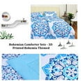 thumbnail image 6 of PiccoCasa 3 Pieces Bed in a Bag Comforter Set with 2 Pillowcases, Blue Queen, 6 of 6