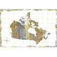thumbnail image 2 of Wild Apple Portfolio 14x11 Black Ornate Wood Framed with Double Matting Museum Art Print Titled - Gilded Map Canada, 2 of 4