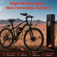 thumbnail image 3 of iSinwheel 500W Electric Bike Adult,26" Mountain Bicycle Professional ,Front Dual Shock Absorption Ebike,Up 20MPH,35 Miles,36V 10.4AH Removable Battery, 3 of 8