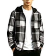 thumbnail image 2 of OGLCCG Boys Hoodie Shirts Casual Button Down Plaid Shirt Jackets for Boys Lightweight Long Sleeve Hooded Tops with Pocket 5-15 Years, 2 of 8