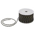 thumbnail image 1 of Uxcell 22 Yards Soft Twisted Rope Trim, 3mm/0.12" Black and Gold Polyester Twisted Silk Rope Cord for DIY Craft, 1 of 2