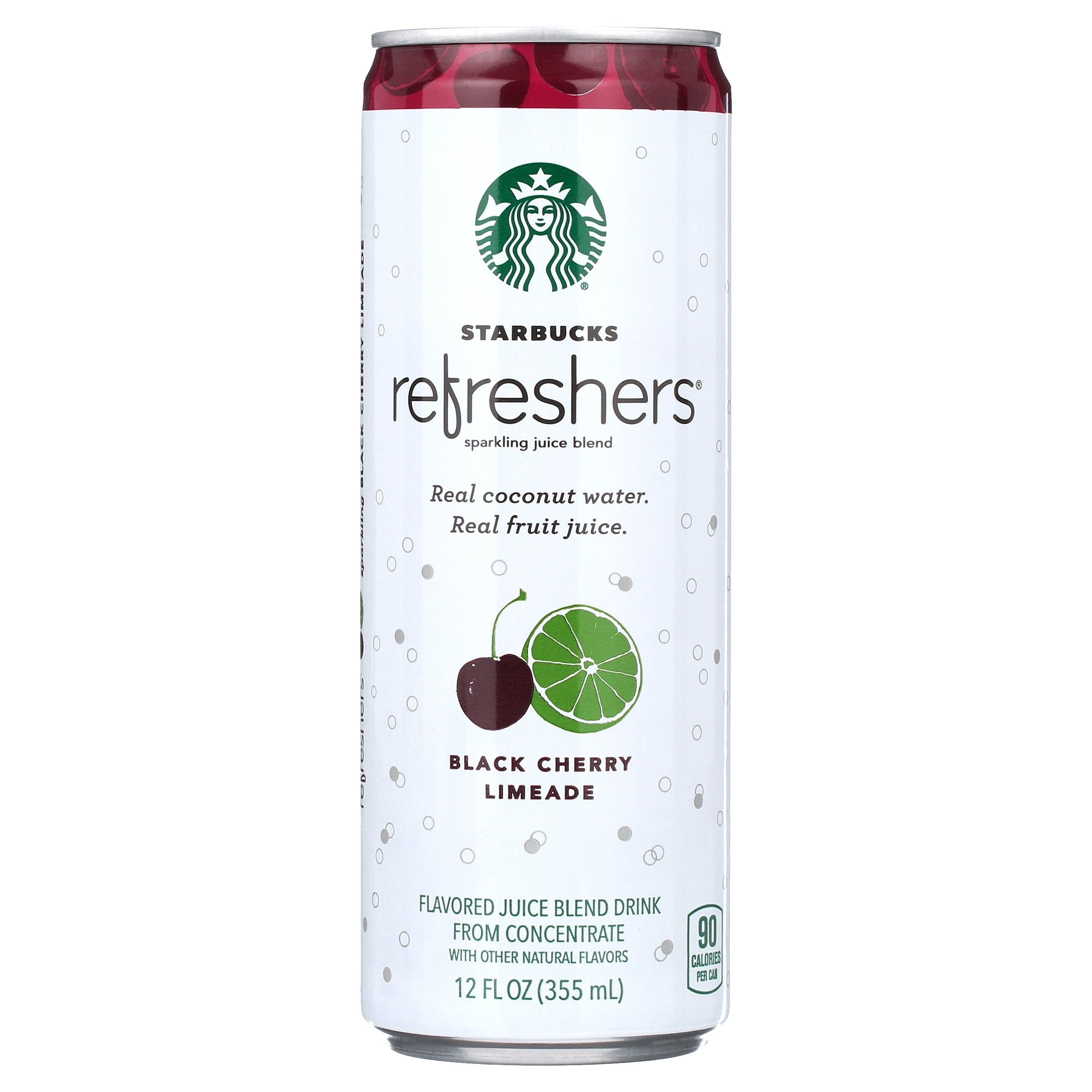 Starbucks Refreshers with Coconut Water, Black Cherry Limeade, 12 oz, 12 Pack Cans