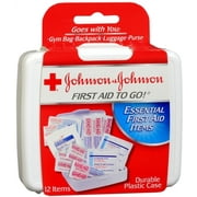 JOHNSON & JOHNSON First Aid To Go Kit 12 Items 1 Each (Pack of 2)