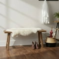 thumbnail image 4 of Super Area Rugs, Sheepskin Rug, Sheep Skin Throw Rug - Use as Decor or Seat Cover - All Natural Color, 2ft. X 3ft., 4 of 10