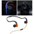 thumbnail image 1 of Auriculares con cable de conducción ósea Control con micrófono Estéreo doble Auriculares con banda para el cuello Auriculares para ejercicio al naranja, 1 of 8