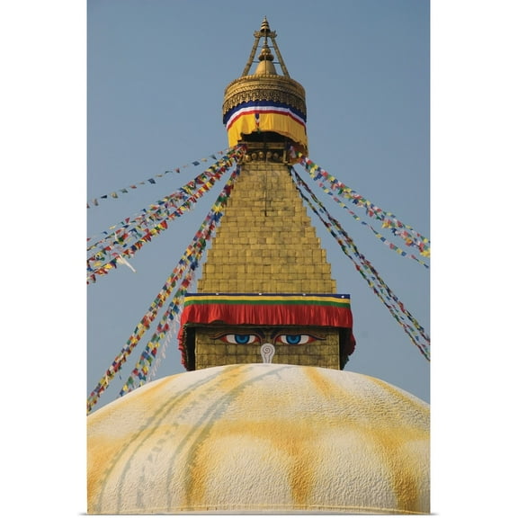 Great BIG Canvas | Rolled Philippe Widling Poster Print entitled The Buddhist Stupa; Bodhnath, Kathmandu, Nepal