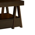 thumbnail image 4 of Wooden Cocktail Table with One Drawer and Open Bottom Shelf, Brown, 4 of 5