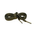 thumbnail image 2 of INSPIRE CHIC Metallic Sparkly Checkered Flat Wide Thick Shoelaces for Sneakers Black and Gold 80cm/31.5", 2 of 4