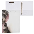thumbnail image 3 of Dog Hoodie Pink 3 Ring Binders 1.5 inch Hardcover File Folders with Interior Pockets A4 Size Organizer for School Office Hospital, 3 of 8