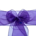 thumbnail image 7 of mds Pack of 50 Organza Chair Sash Bow Sashes for Wedding Decoration -Cadbury Purple, 7 of 7