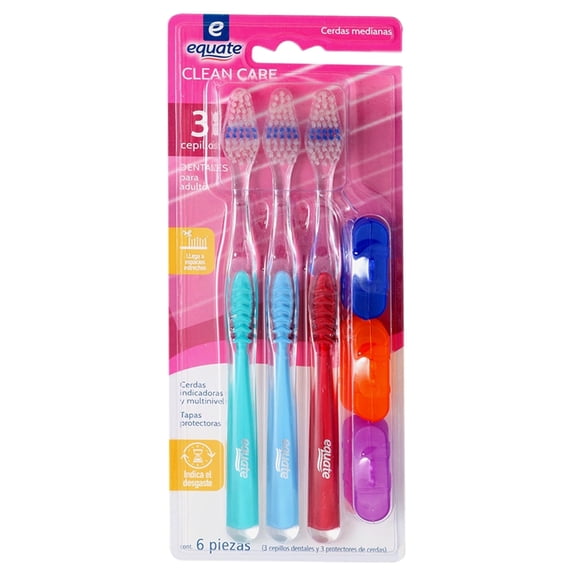 Cepillos dentales Equate 6 pzas