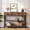 Brown - 43 in, variant on Aufeile 43" Narrow Console Table, Entryway Table with 3 Drawers and Outlets, Fabirc Sofa Table with Open Shelves for Couch, Hallway, Foyer, Living Room, Black
