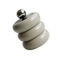 thumbnail image 3 of Nordic Style Qtip Holder Dispenser Desktop Dustproof Cotton Swab Storage Container Doughnut Shape Makeup Storage Box with Lid Khaki 3 Layers, 3 of 12
