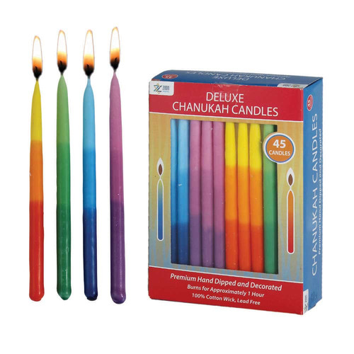 Zion Judaica Premium Hand Made Hanukkah Candle (Set of 45) by Zion Judaica