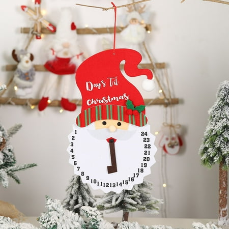 

TUOBARR Christmas Drcoration Snowman Santa Claus Countdown To Christmas Calendar NEW Pendant Decor