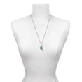 thumbnail image 3 of Delight Jewelry Silvertone Large Teal Paw Silvertone Always My Sister Bar Charm Necklace, 23", 3 of 4