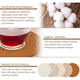 thumbnail image 5 of 10 pzs Posavasos Para Cafe Mesa Tejido A Mano Belug, Beige solido, 5 of 5