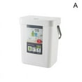 thumbnail image 1 of 3/5L Punch-free Wall-mounted Trash With Lid Hanging Tube Bin Kitchen Garbage Can Tools Trash A2I6, 1 of 6