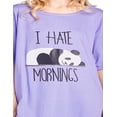 thumbnail image 5 of Casual Nights Women's Short Sleeve Printed Dorm Sleep Tee - Purple Panda, 5 of 5