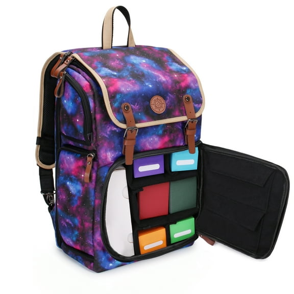 ENHANCE Full-Size Trading Card Storage Box Backpack for Playing Card Case - Card Binder Space