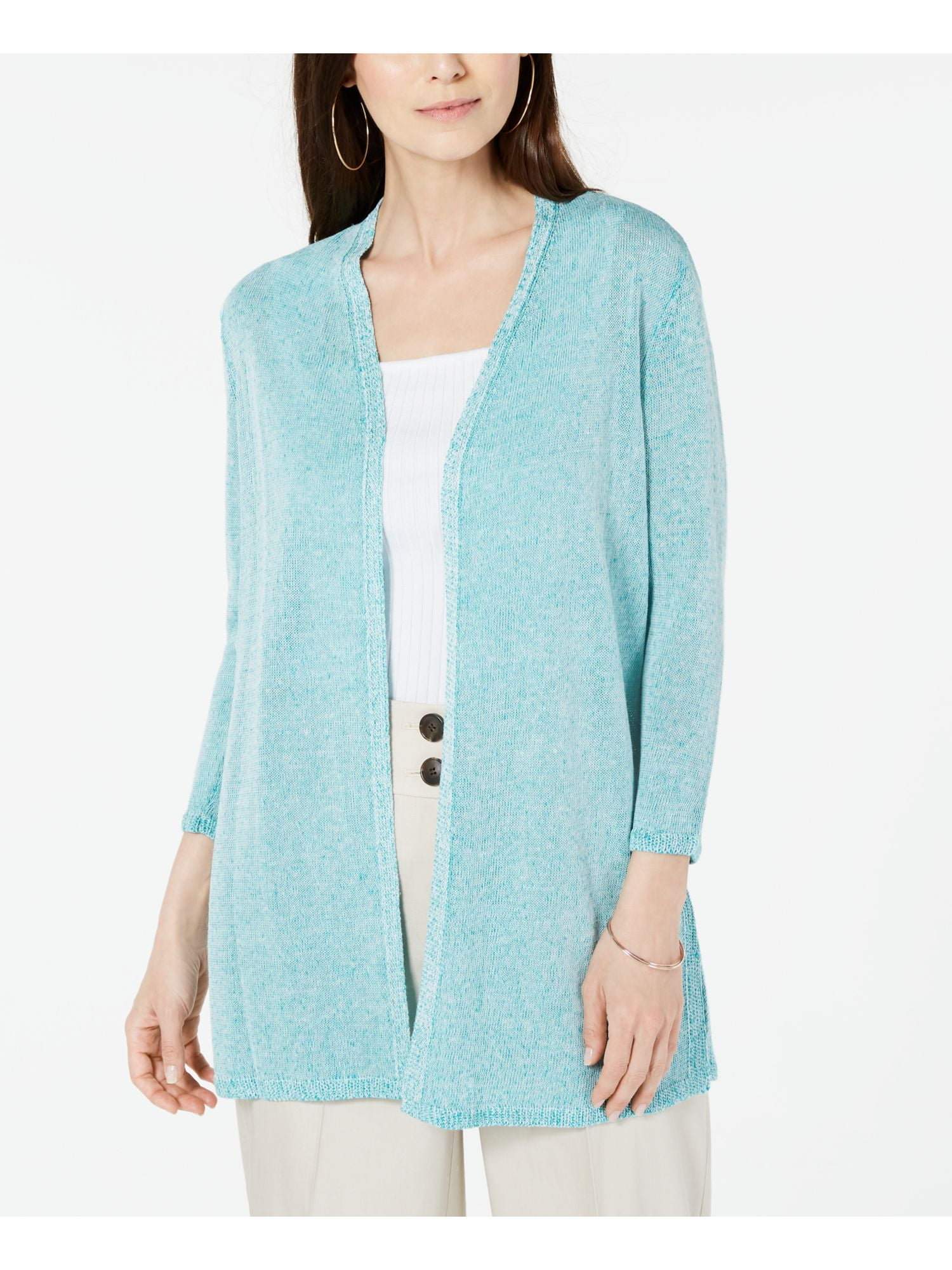womens turquoise cardigan sweater