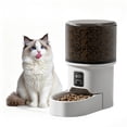 thumbnail image 1 of Programmable 4L Automatic Pet Feeder – Up to 6 Timed Meals, Dual Power, Portion Control, Stainless Steel Bowl, Dampness-Proof,  Large Capacity for Cats & Small Dogs – Transparent Black, 18×29.4×28CM, 1 of 8