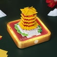 thumbnail image 4 of Regalo creativo Decoración de escritorio Torre de grúa amarilla Calendario tallado en papel Notas estereoscópicas 3D Calendario de la Tierra, 4 of 6