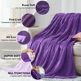 thumbnail image 5 of Astarin Throw Blanket, Queen Size Purple Blankets & Throws for Couch/Beds, Fuzzy and Cozy Blanket, 90x90 inches, 5 of 9