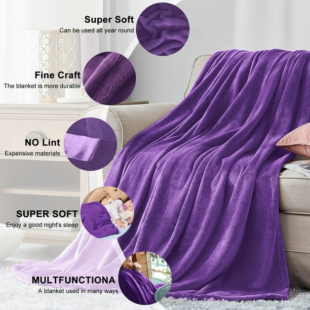 Astarin Throw Blanket Throw Size Purple Blankets Throws for Couch Beds Fuzzy and Cozy Blanket 50x60 inches Walmart Business Supplies