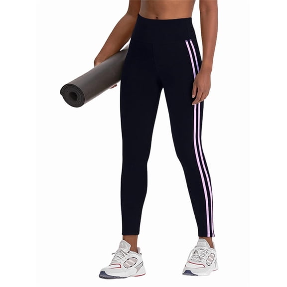 Tummy Control Compression Leggings for Women, High Waist Workout Running Yoga Pants Pink L