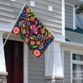 thumbnail image 6 of Kll Colorful Floral Embroidery Mexican Flag 4x6 Ft Parade Party Flag Outdoor Flag Decorative Flag Banner Flags Garden Flag Home House Flags, 6 of 7