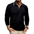 thumbnail image 1 of xiaxaixu Chemise pour Hommes, Chemise à Manches Longues Col Rabattu Contraste Couleur Hauts d'Automne pour Usage Quotidien Décontracté, 1 of 6