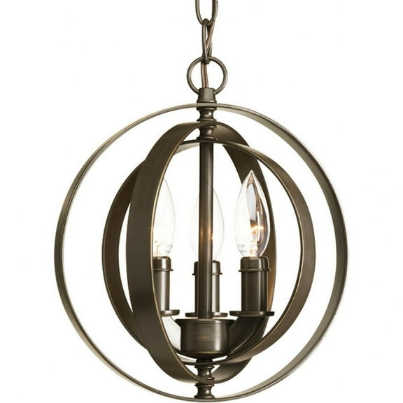 Progress Lighting P5142-20 Equinox Pendant Light, Antique Bronze