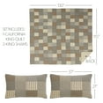 thumbnail image 4 of VHC Brands Sawyer Mill 3 Piece Grey Tan Khaki Quilted Set, California King, 4 of 6