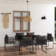 thumbnail image 1 of vidaXL 7 Piece Garden Dining Set Black, 1 of 4
