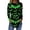 Dark Green, variant on JULMCOMO Halloween Shirts for Women Funny Pumpkin Bat Castle Print Round Neck Long Sleeve Shirts Halloween Costume Holiday Tunic Tops Purple Pink 3XL