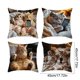 thumbnail image 3 of 4 fundas de almohada decorativas con estampado de gatos | Fundas de cojín de poliéster suave de 45 x 45 cm con cremallera oculta para sofá y cama, 3 of 6