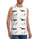 thumbnail image 2 of Fotbe Dachshund Dog Men's Camiseta sin Mangas Estampada para Hombres, Playera Casual para Gimnasio, Entrenamiento, Playa-XX-Large, 2 of 7