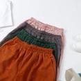 thumbnail image 4 of Pantalones de color sólido para mujer Pantalones de pierna ancha Pantalones de pana casuales sueltos Abanopi Verde/3X-grande, 4 of 7