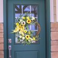 thumbnail image 1 of Spring Wreath with Bow 50cm Realistic Round Wedding Wreath Front Door Wreath for, 1 of 8