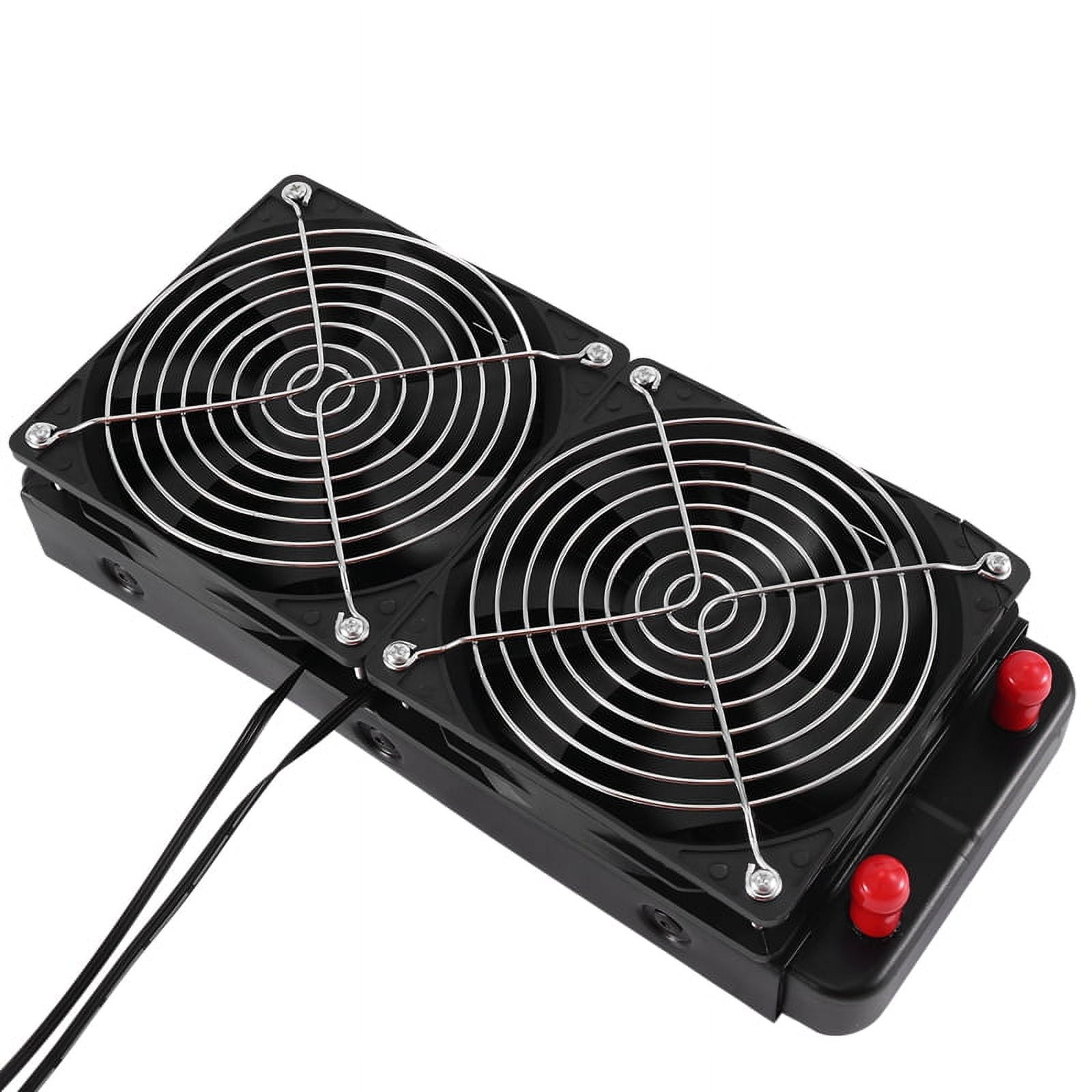 Aluminum 2 Fans 240mm 10 Pipe Water Cooling Cooler Computer Radiator with Fan for CPU PC Water Cooling System, Straight