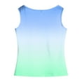 thumbnail image 4 of JUMEYU Girls Cami Undershirts Girl's Casual Solid Sleeveless Round Neck Slim Fit Basic Crop Tank Top Size 11-12 (Green,11-12 Years), 4 of 6