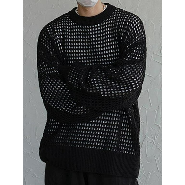 Mens cheap sheer sweater