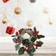 thumbnail image 1 of Corona navideña de frutos rojos | Portavelas de aromaterapia con forma de anillo y guirnalda floral | Anillo de flores de plástico de 22 cm para velas cilíndricas, centro de mesa o decoración., 1 of 7