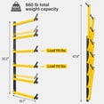 thumbnail image 3 of Lumber Storage Rack Folding Wood Storage Racks WallMounted Metal Racks for Storage with Level Heavy Duty Garage Wood Organizer for Woodworking Shop Indoor & Outdoor Use pairs Yellow, 3 of 8