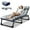 Black Cot with 2 Sided Mattress & Pillow, variant on ABORON 28" Wide Chaise Lounge Chair Folding Sleeping Chair for Adults - 5 Gear Adjustable -Foldable Camping Cot Bed Portable Lunch Bed Nap Bed with Cushion for Lawn Deck Poolside Outdoor Indoor
