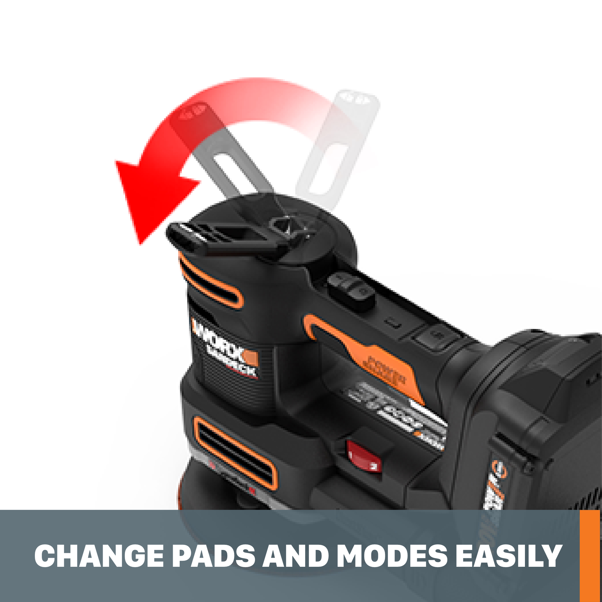 Worx WX820L.9 20V Power Share Sandeck 5-in-1 Cordless Multi-Sander (Tool Only) - image 4 of 6
