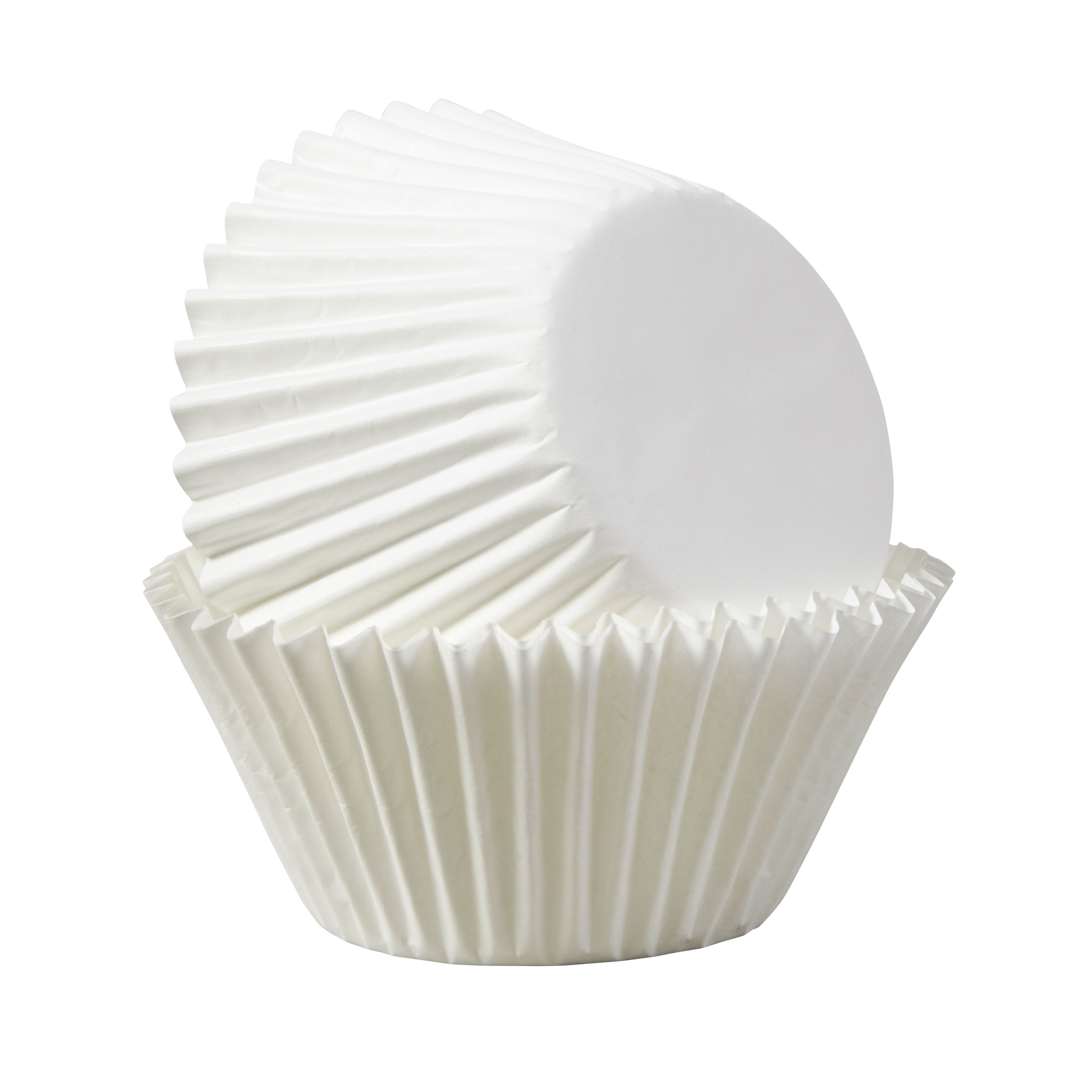 CakeSupplyShop 100 White Large and Tall Jumbo Texas Muffin / Cupcake Cups  White Flutted Cupcake Liners Baking Cups
